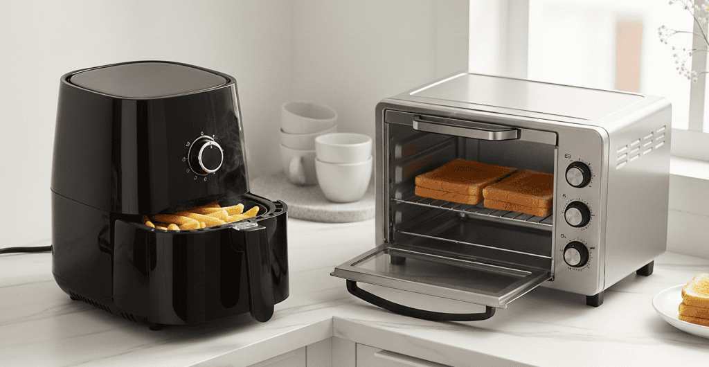 Mini air fryer vs toaster oven comparison for small apartments