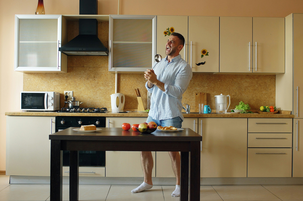 Quiet kitchen appliances for apartments on counter in small kitchen